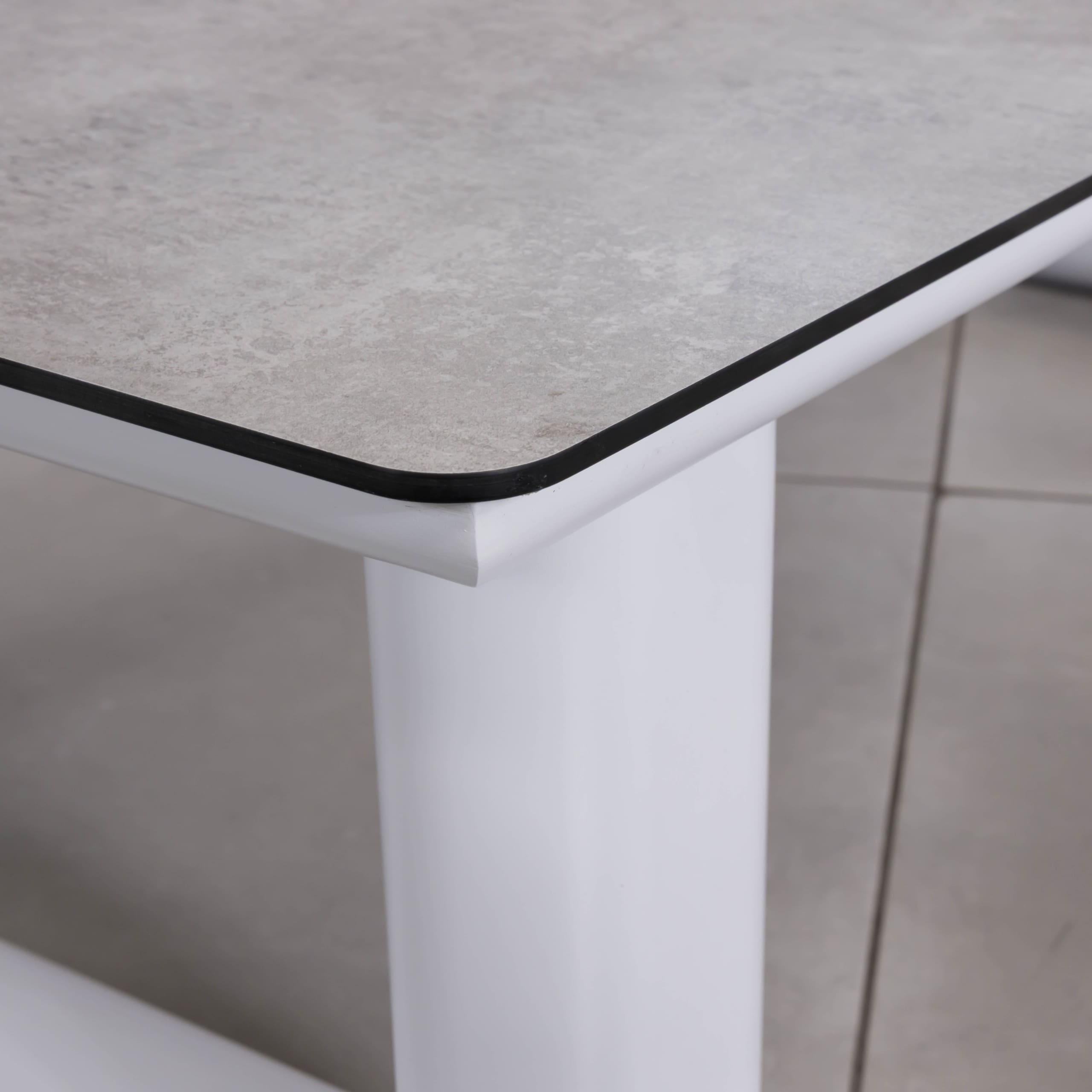 Hilton Coffee Table White & Grey Close Up 5 (VB)