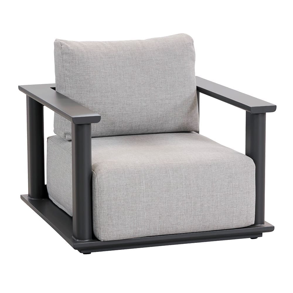 Hilton Lounge Chair Charcoal & Grey