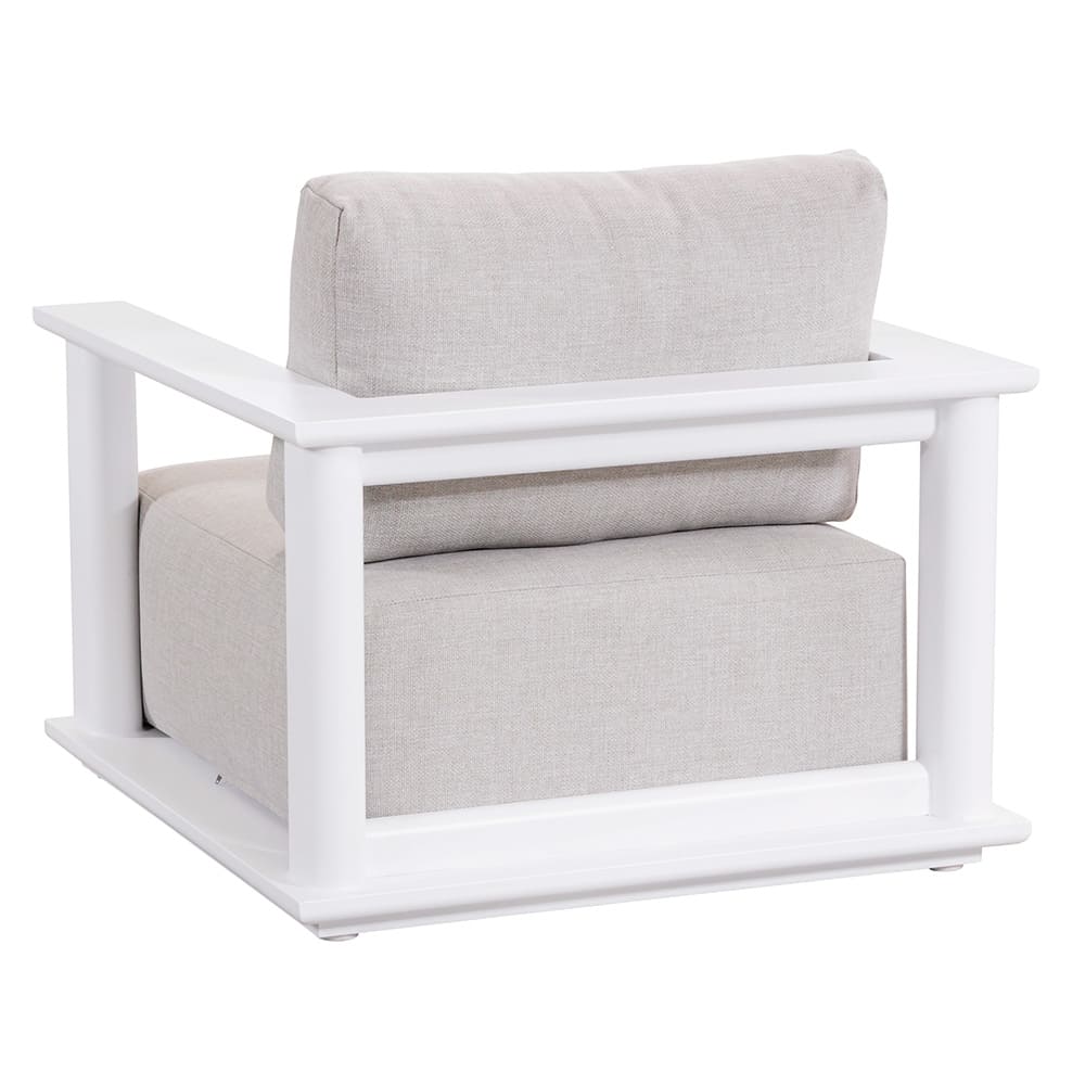Hilton Lounge Chair White & Light Grey Back(VB)