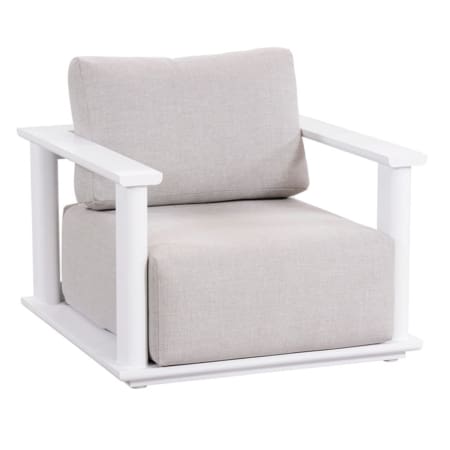 Hilton Lounge Chair White & Light Grey Front (VB)