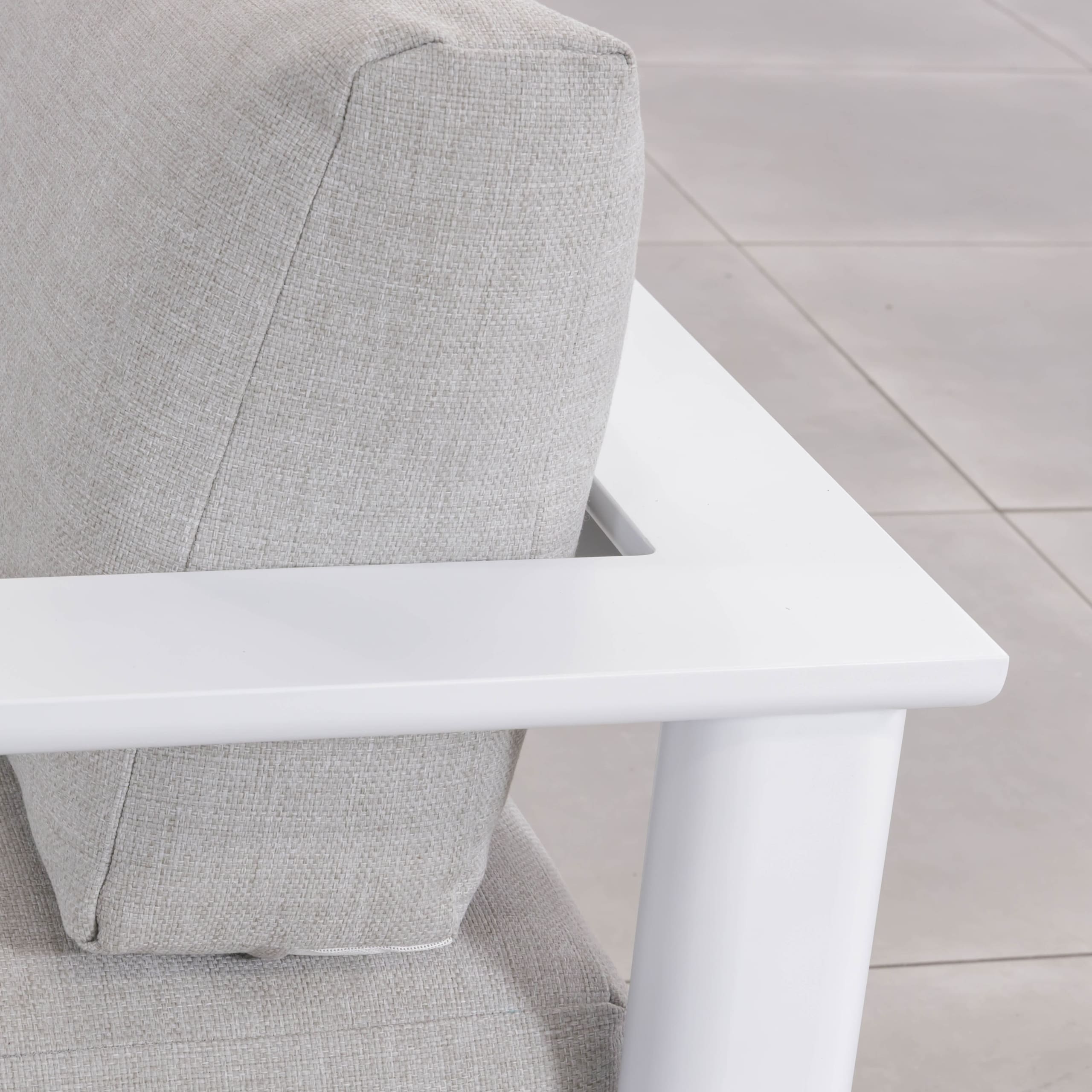 Hilton Sofa White & Light Grey Close Up 6 (VB)