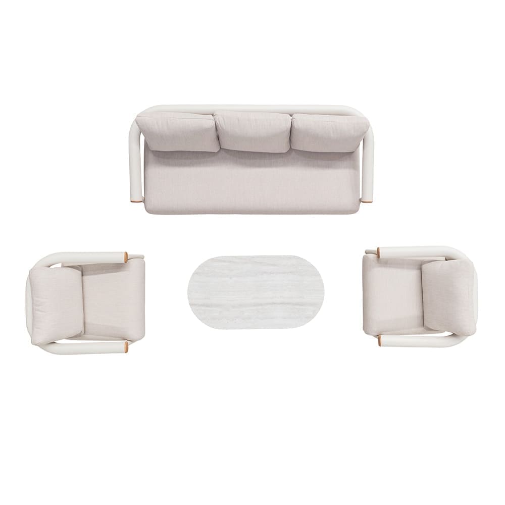 Lunabreeze 4 Piece Lounge Sofa Set Aerial (VB)