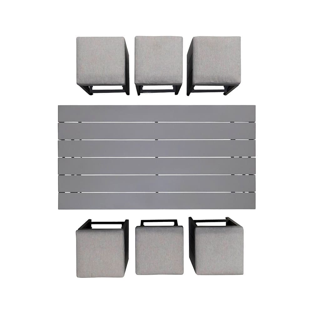 Raymond 6 Seater Bar Set Grey Aerial (VB)