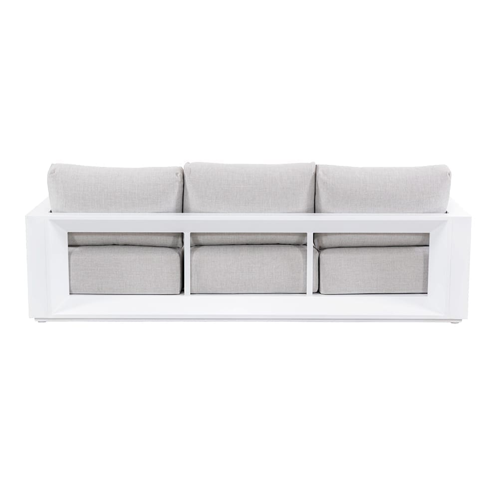 Zeus 3 Seater Sofa White & Light Grey Back (VB)