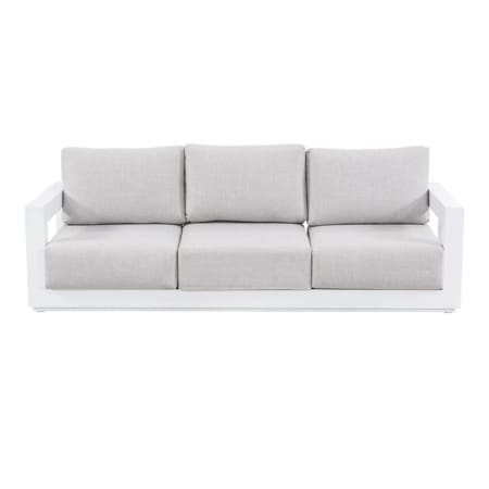 Zeus 3 Seater Sofa White & Light Grey Front (VB)