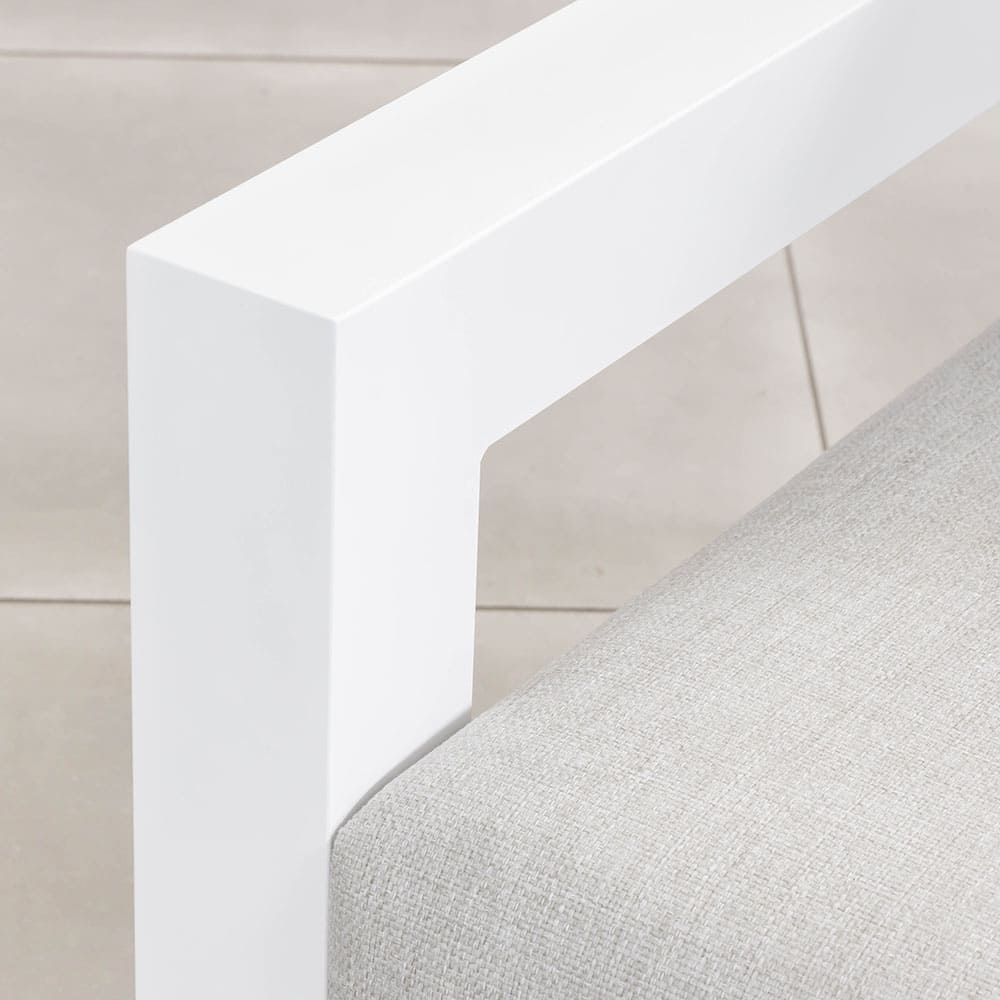 Zeus Sofa White & Light Grey Close Up 6 (VB)