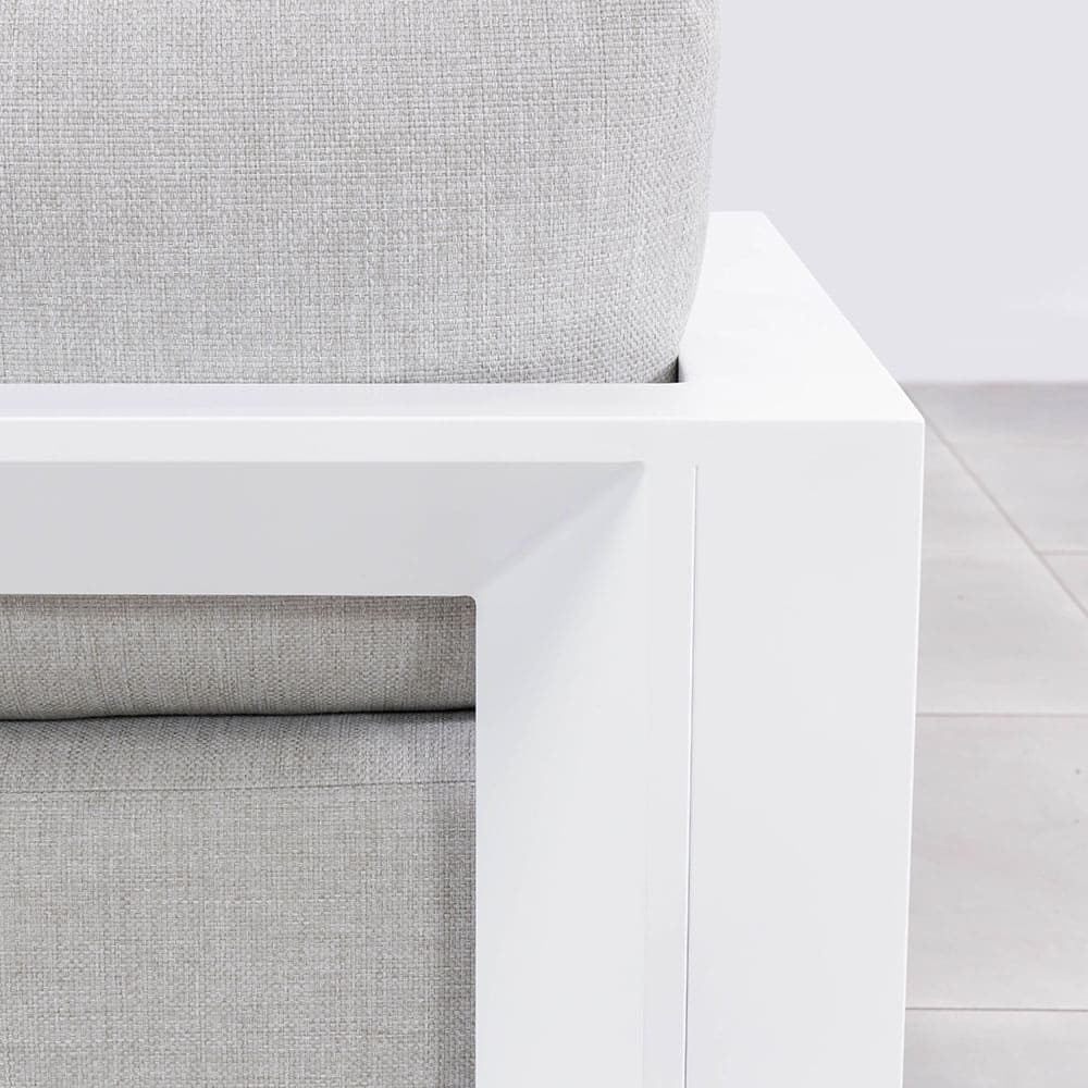 Zeus Sofa White & Light Grey Close Up (VB)