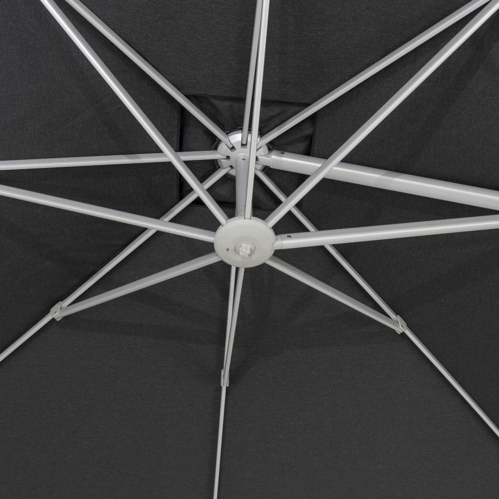 Shelter 3x3m Aluminium Hanging Umbrella (Gasoline) Close Up