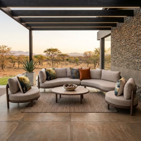 Bean 5 Piece Corner Lounge Set