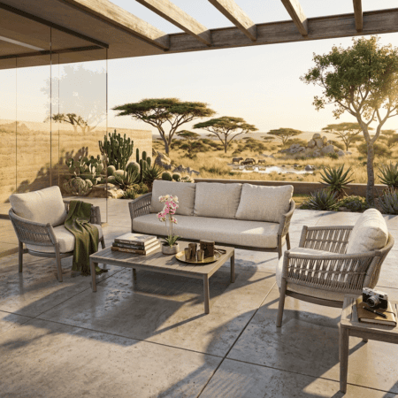 Grid 4 Piece Lounge Set Lifestyle