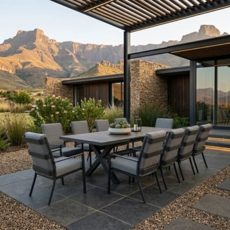 Tuscany 10 Seater Dining Set Charcoal 2