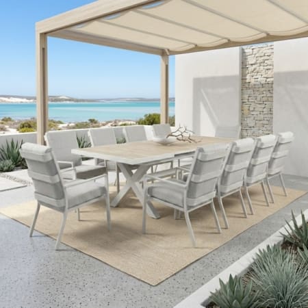 Tuscany 10 Seater Dining Set White 2